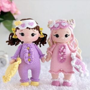 Receita Boneca Pijama Amigurumi