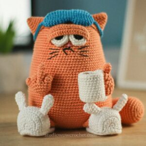 Receita Gato Dorminhoco Amigurumi