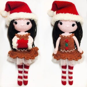 Receita Boneca Natal Amigurumi