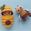 Receita Abelha com colmeia Amigurumi