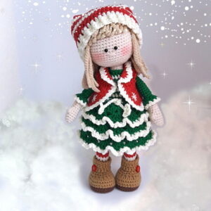 Receita Boneca Natal Amigurumi