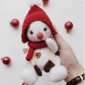 Receita Boneco de Neve Amigurumi