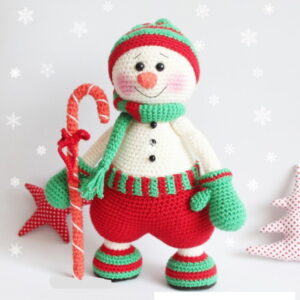 Receita Boneco de Neve Amigurumi