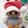 Receita Coruja Natal Amigurumi