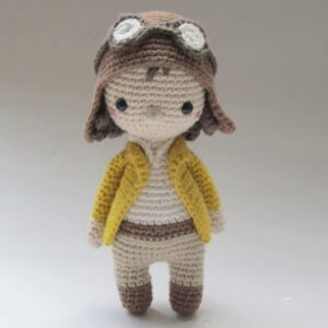Receita Menino aviador Amigurumi