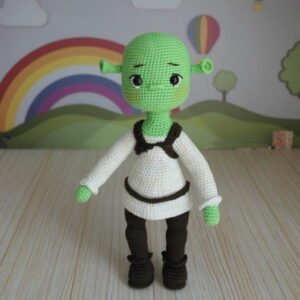 Receita Shrek amigurumi