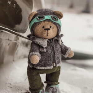Receita Urso Piloto Amigurumi