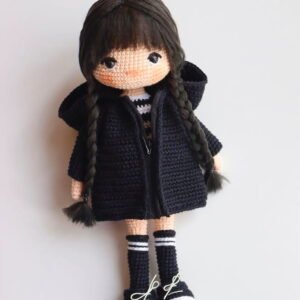 Receita Wandinha Amigurumi