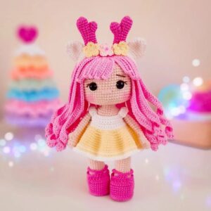 Receita Boneca Cervo Amigurumi
