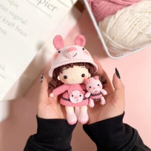 Receita Boneca Porco Amigurumi