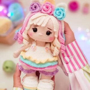 Receita Boneca Unicornio Amigurumi