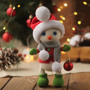 Receita Boneco de Neve Amigurumi