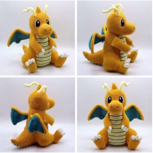 Receita Pokemon Dragonite Amigurumi