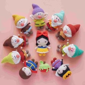 Receita Branca de Neve e os 7 Anoes Amigurumi