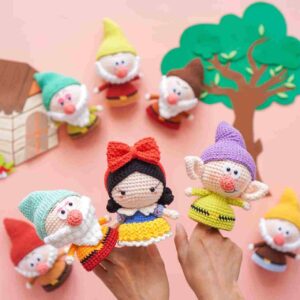 Receita Dedoche Branca de Neve e os 7 Anoes Amigurumi