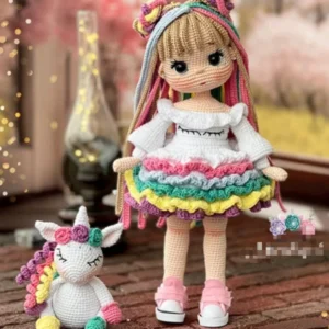 Receita Boneca Unicornio Amigurumi