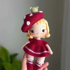 Receita Boneca Cogumelo Amigurumi