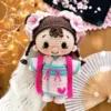 Receita Boneca Japonesa Amigurumi