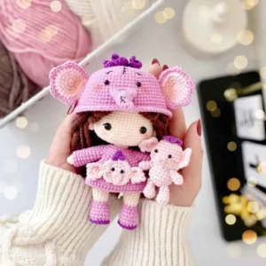 Receita Boneca Porquinho Amigurumi