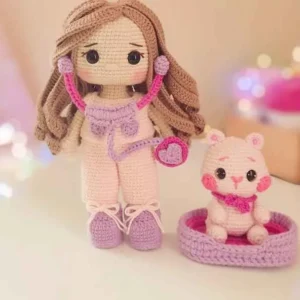 Receita Boneca Veterinaria Amigurumi