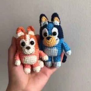 Receita Bluey e Bingo Amigurumi