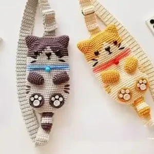 Receita Bolsinha gato Amigurumi