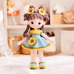 Receita Boneca Girassol Amigurumi