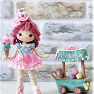 Receita Boneca Sorveteira Amigurumi