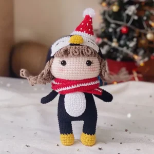 Receita Boneca Pinguim Amigurumi
