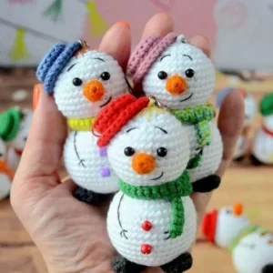 Receita Boneco de Neve Amigurumi