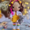 Receita Boneca Colorida Amigurumi