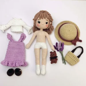 Receita Boneca Troca de Roupa Amigurumi