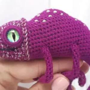 Receita Camaleão Amigurumi