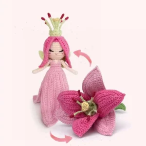 Receita Boneca Reversivel Flor Amigurumi