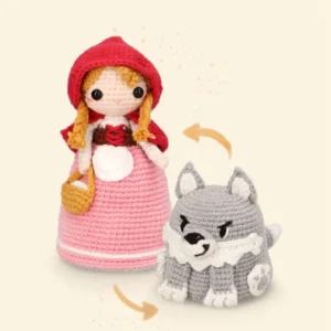 Receita Boneca Reversivel Lobo Amigurumi