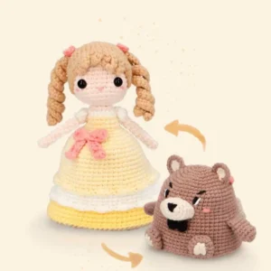 Receita Boneca Reversivel Urso Amigurumi