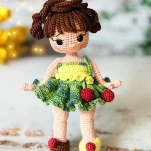 Receita Boneca Cereja Amigurumi