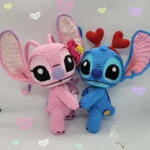 Receita Stitch e Angel Amigurumi