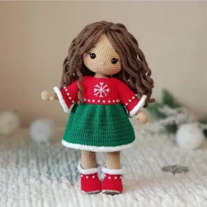 Receita Boneca Natalina Amigurumi