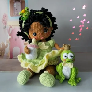 Receita Tiana e Sapo Amigurumi