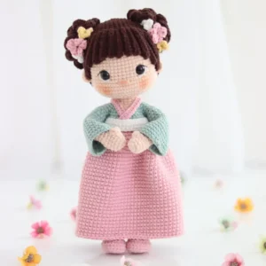 Receita Boneca Japonesa Amigurumi