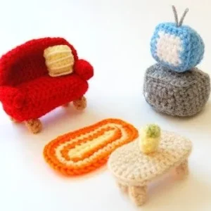 Receita Sala de televisao Amigurumi