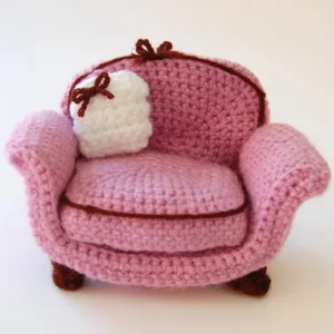 Receita Sofa Rosa Amigurumi