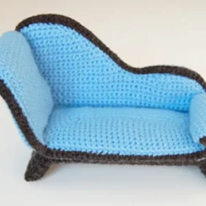 Receita Sofa azul Amigurumi