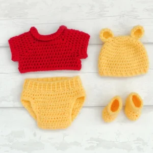 Receita Roupa Pooh Amigurumi