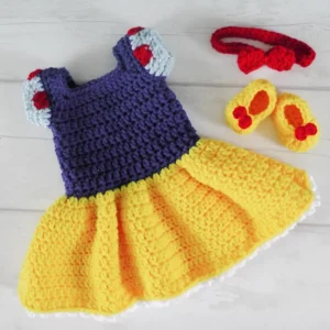 Receita Vestido Branca de Neve Amigurumi