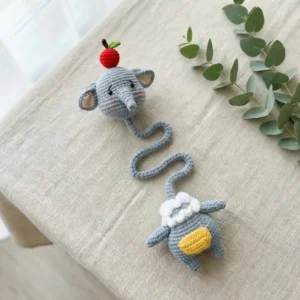 Receita Prendedor de bolsa Elefante Amigurumi