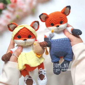 Receita Casal de Raposa Amigurumi