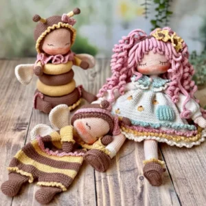 Receita Kit Boneca Amigurumi